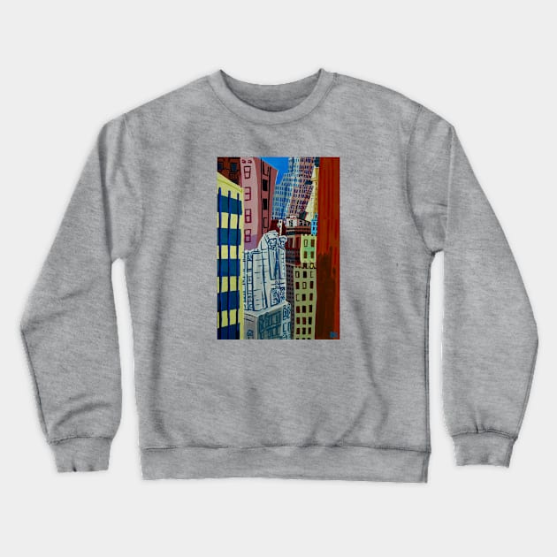 View of 20 Exchange Place Crewneck Sweatshirt by SPINADELIC